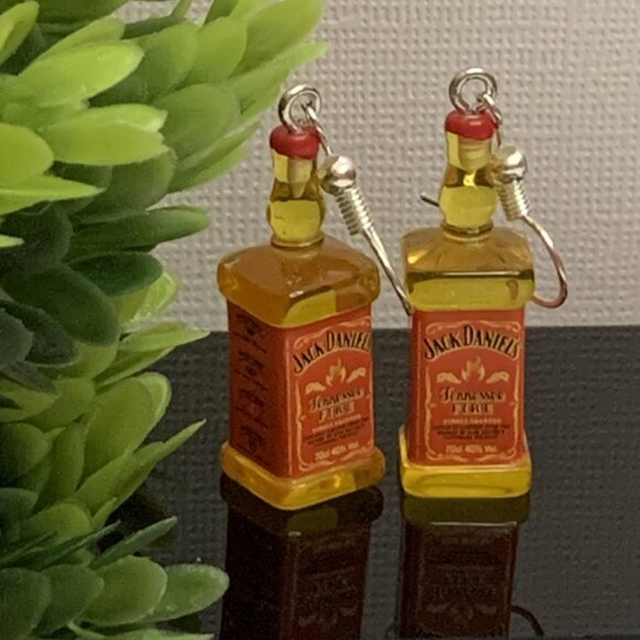 Whiskey Earring, Liquor Earring, Alcohol Earring, Gift Idea, Novelty Earring, - Picture 1 of 4